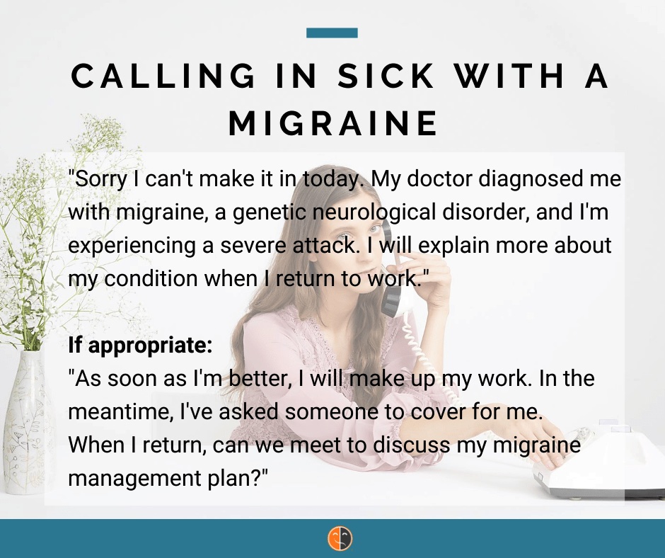 Calling In Sick Good Conversations About Migraine At Work Migraine 